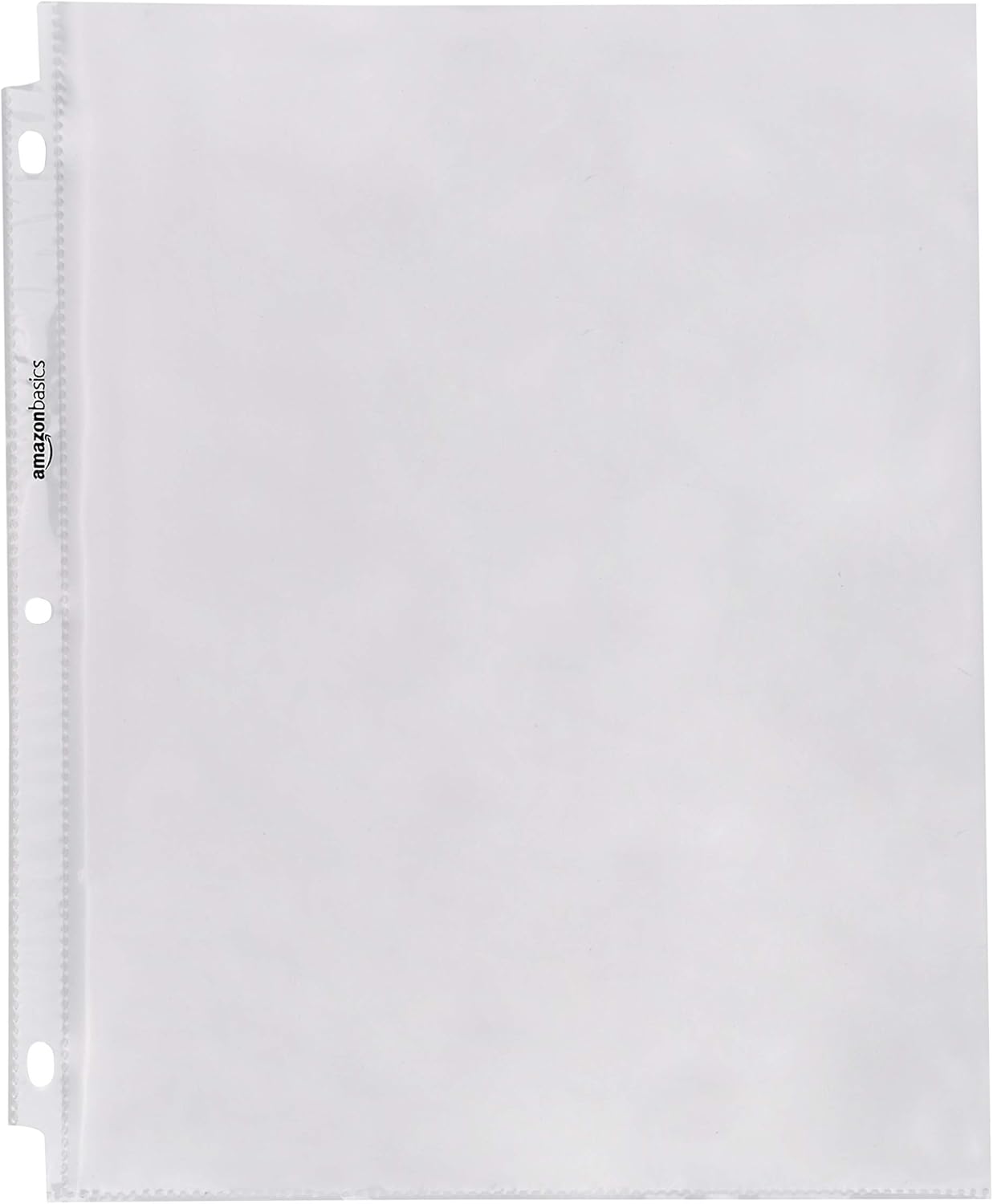 Basics Clear Sheet Protector for 3 Ring Binder, 8.5" x 11" - 100-Pack : Office Products