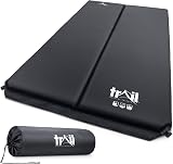 Trail Outdoor Leisure Self-Inflating Double Camping Mat 5cm Thick Black view 1