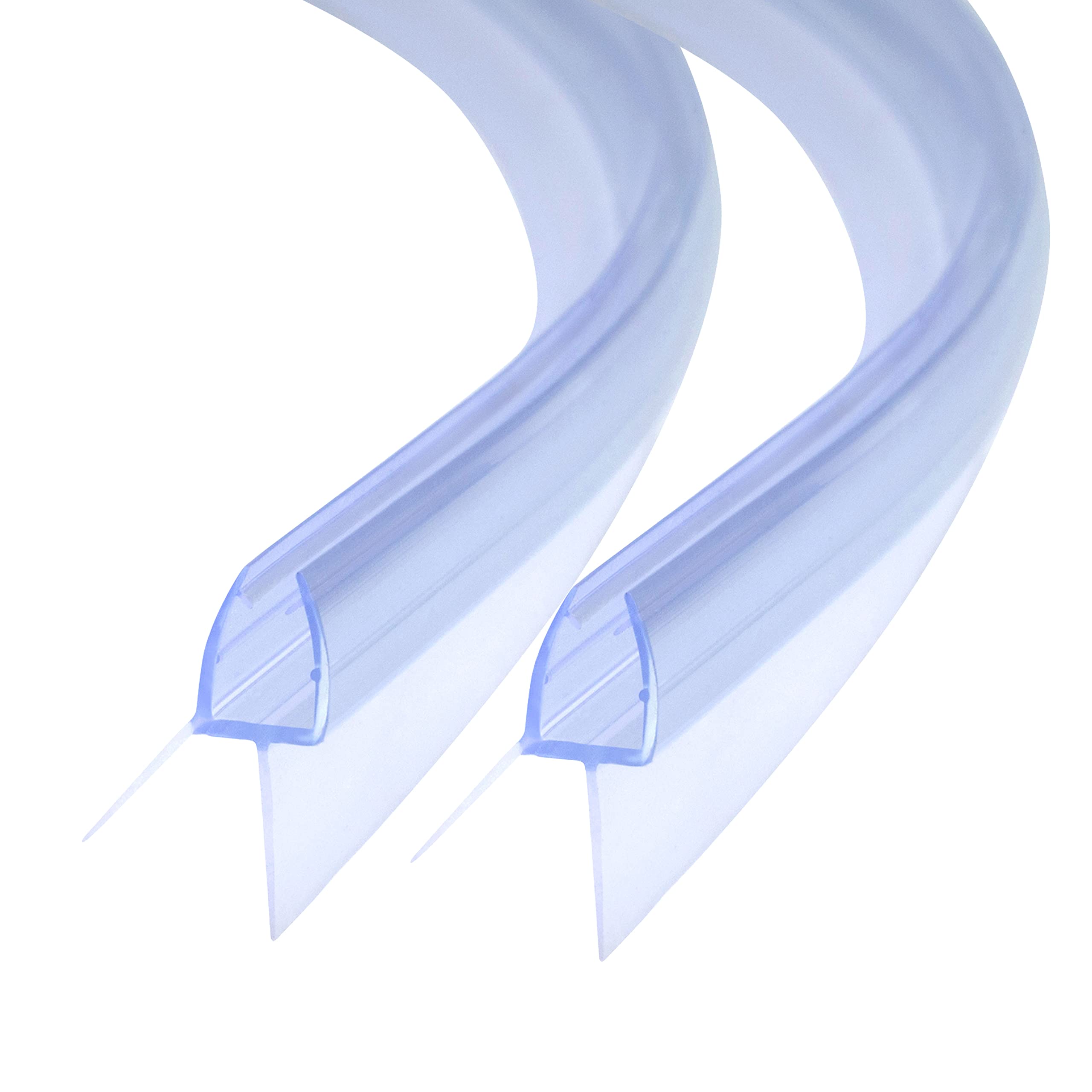 DOPPOSO Shower Seal Curved 2x70cm, Replacement Seal, Seal for 4mm/5mm/6mm, Glass Thickness, Pre-curved Shower Door Seal, Swell Cover for Bathtub and Round Shower, Quarter Shower