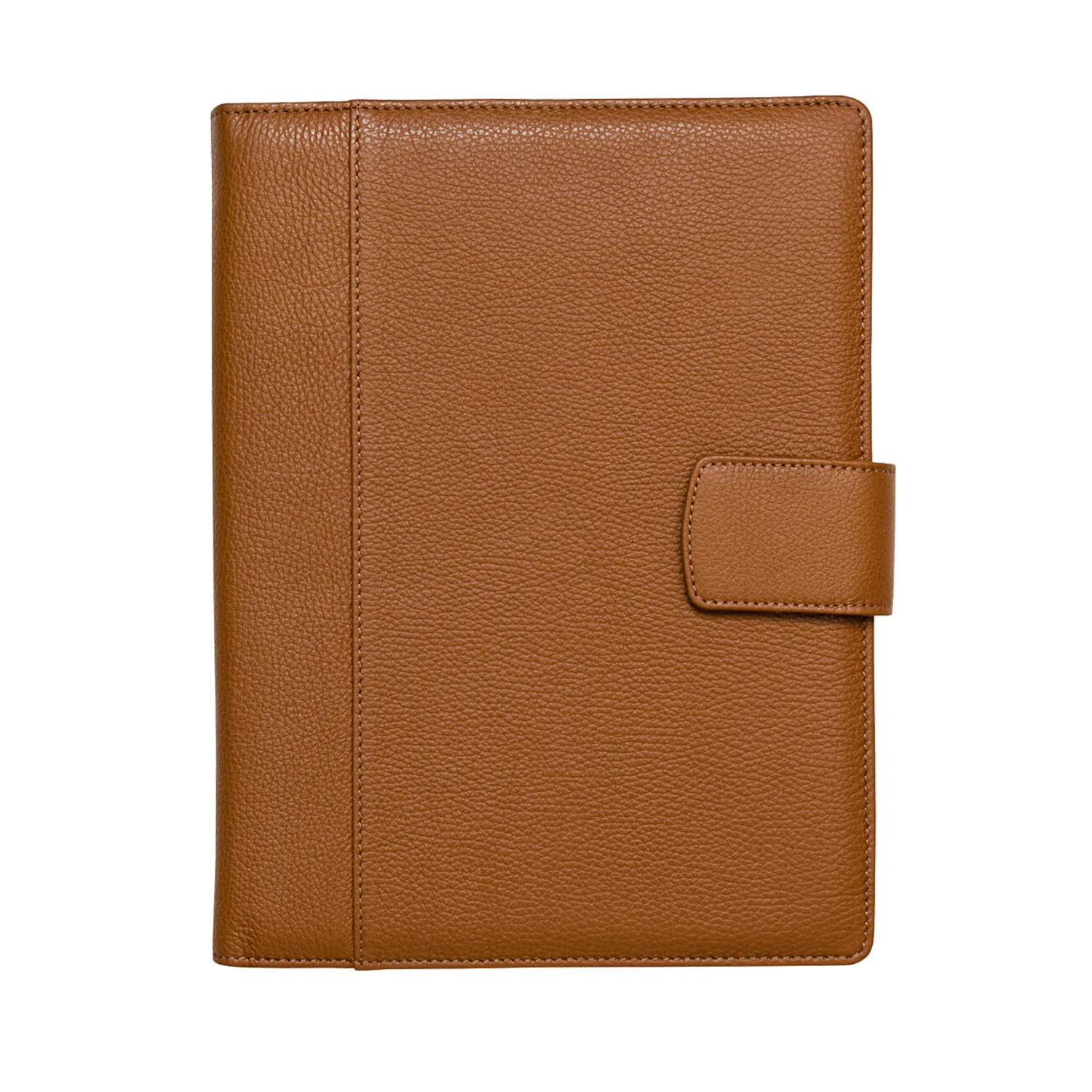 Document Holder in 100% Genuine Full Grain Hammered Leather - Handmade by Expert craftspeople - Spacious and Safe, Perfect for Meetings and Lessons - with Magnetic Closure - Rope