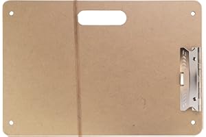 Pacific Arc Field Sketch Board, Masonite with Cutout Handle, Clip, and Strap Holes, 13 Inch X 19 Inch