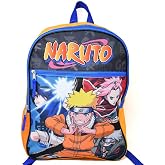 Bioworld Naruto 16" Backpack with 1 Front Pocket- Perfect for Preschool &amp; Elementary Boys