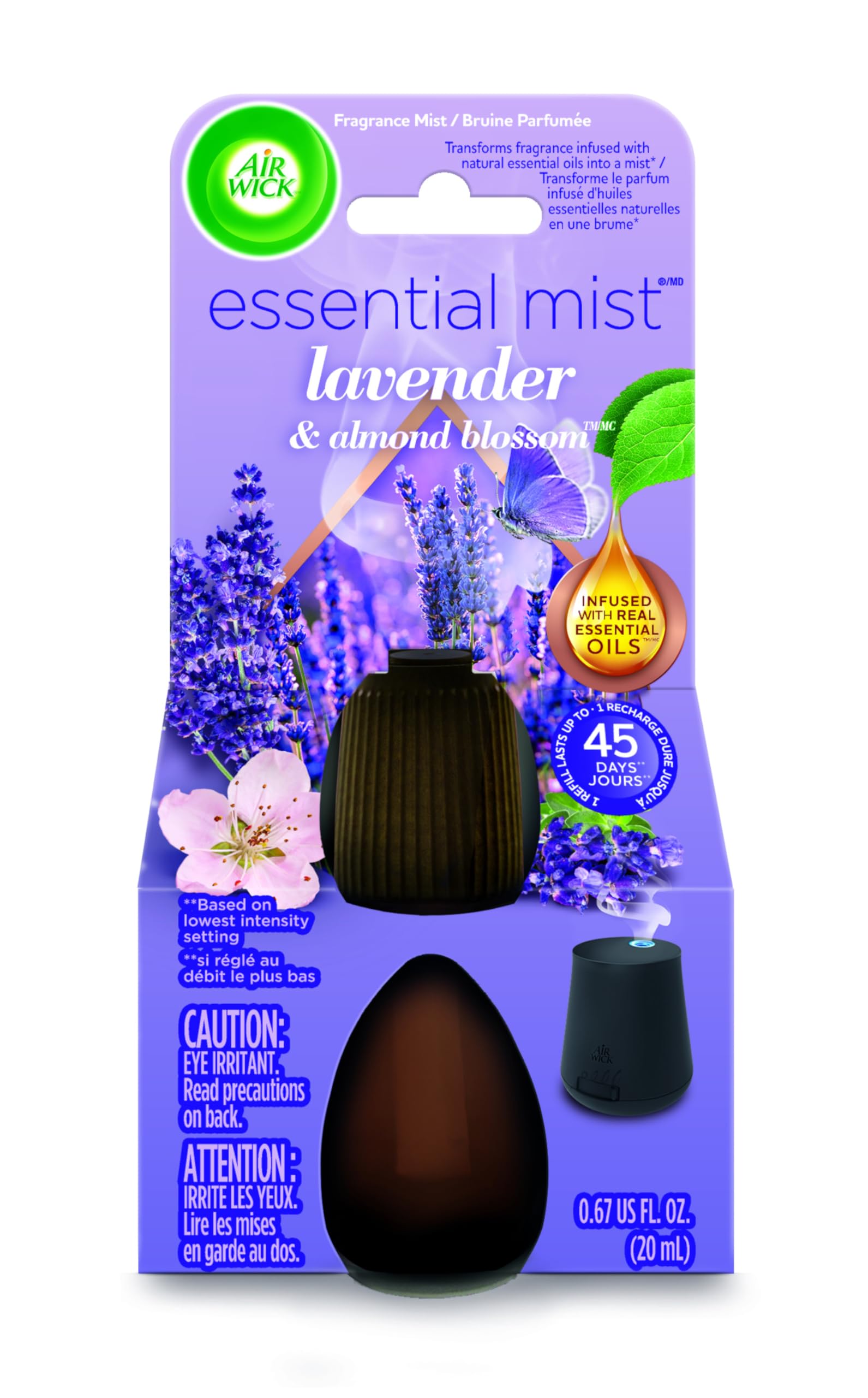 Photo 1 of ***5 INCLUDED***Air Wick Essential Mist Refill, 1 ct, Lavender and Almond Blossom, Essential Oils Diffuser, Air Freshener***5 INCLUDED***