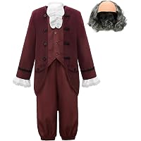 Forum Novelties Child’s Ben Franklin Costume – Medium, Jacket With Vest & Jabot, Historical Dress-Up