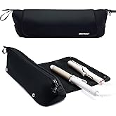 Aerotrunk Hair Tools Organizer - Hot Hair Tools Travel Bag with Heat Resistant Mat, Large Capacity Pouch for Flat Irons, Curling Wands, Hair Dryers - Black