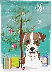 Caroline's Treasures BB1574GF Christmas Tree and Jack Russell Terrier Garden Flag, Small, Multicolor