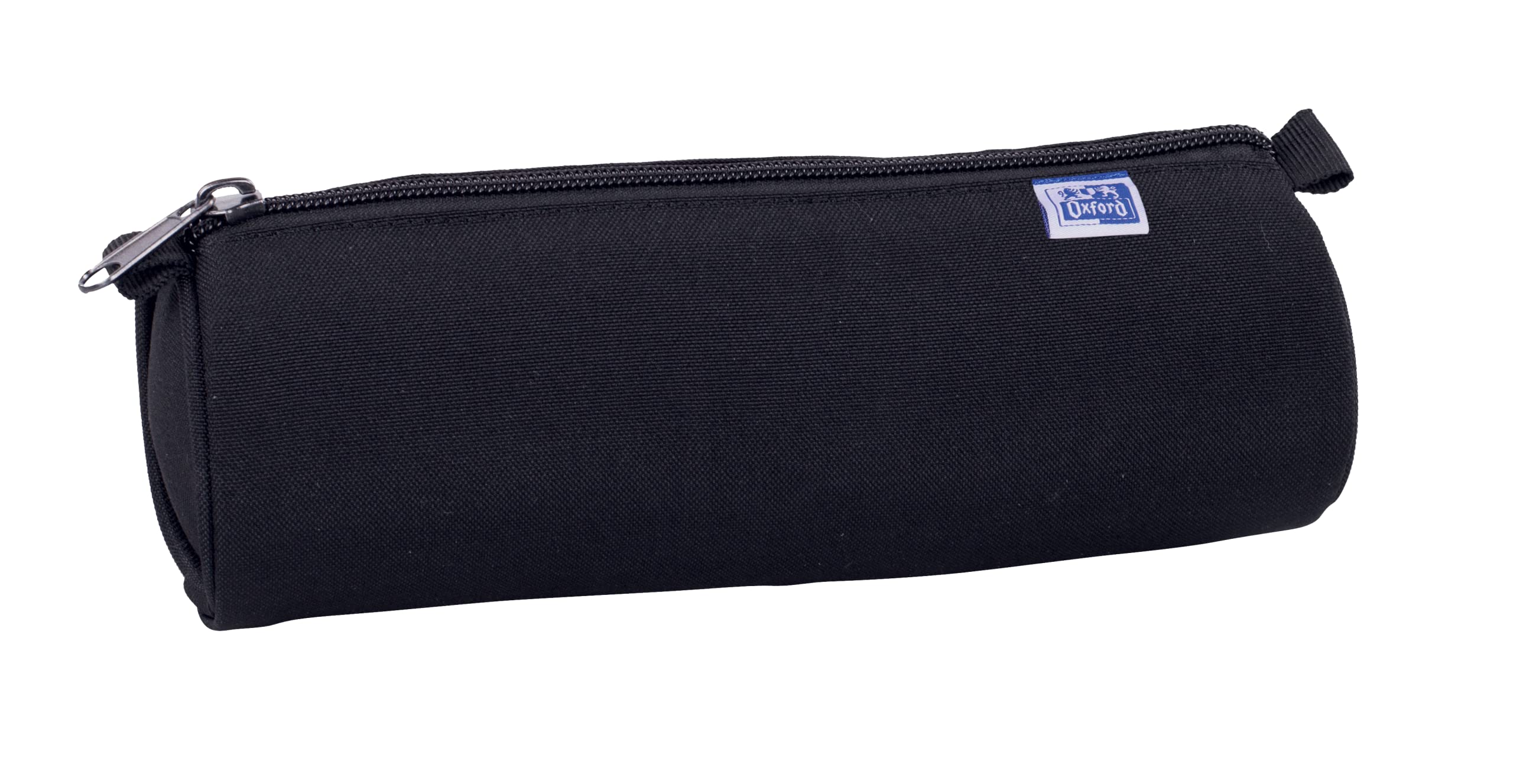 Oxford Classic Round Pencil Case with 1 Compartment Dimensions 22 x 7 x 7 cm Polyester Zip Black