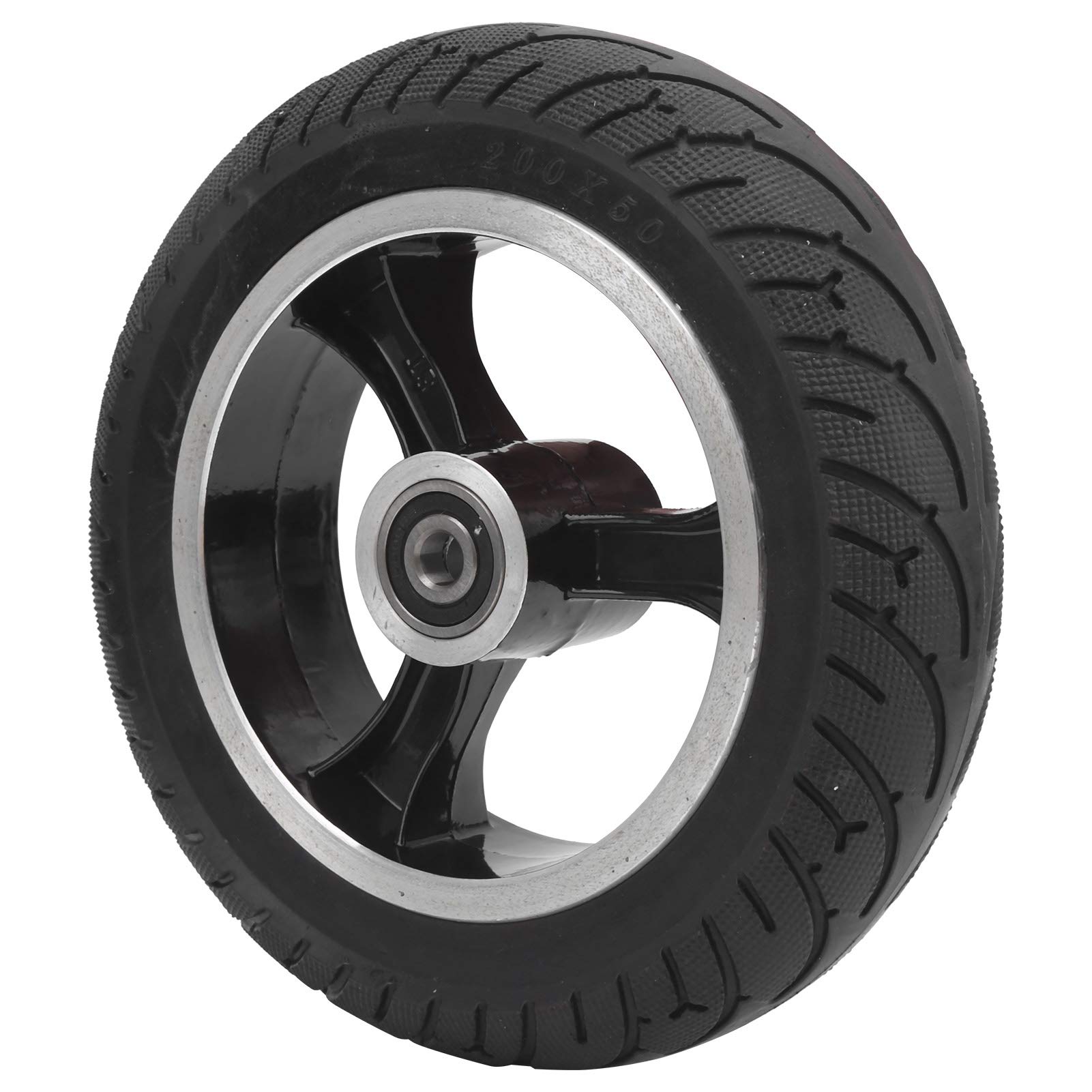 8in Electric Scooter Solid Wheel, 200x50 Front Electric Scooter Solid Wheel Non-Pneumatic Tire Replacement Part
