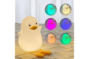 LEDHOLYT Kids Night Light, Cute Silicone Duck Nursery Lamp for Baby and Toddler,RGB Animal Light for Boys and Girls Gift