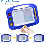 SGILE Magnetic Drawing Board for Toddlers 1 2 3 Years Blue with Stamps view 3