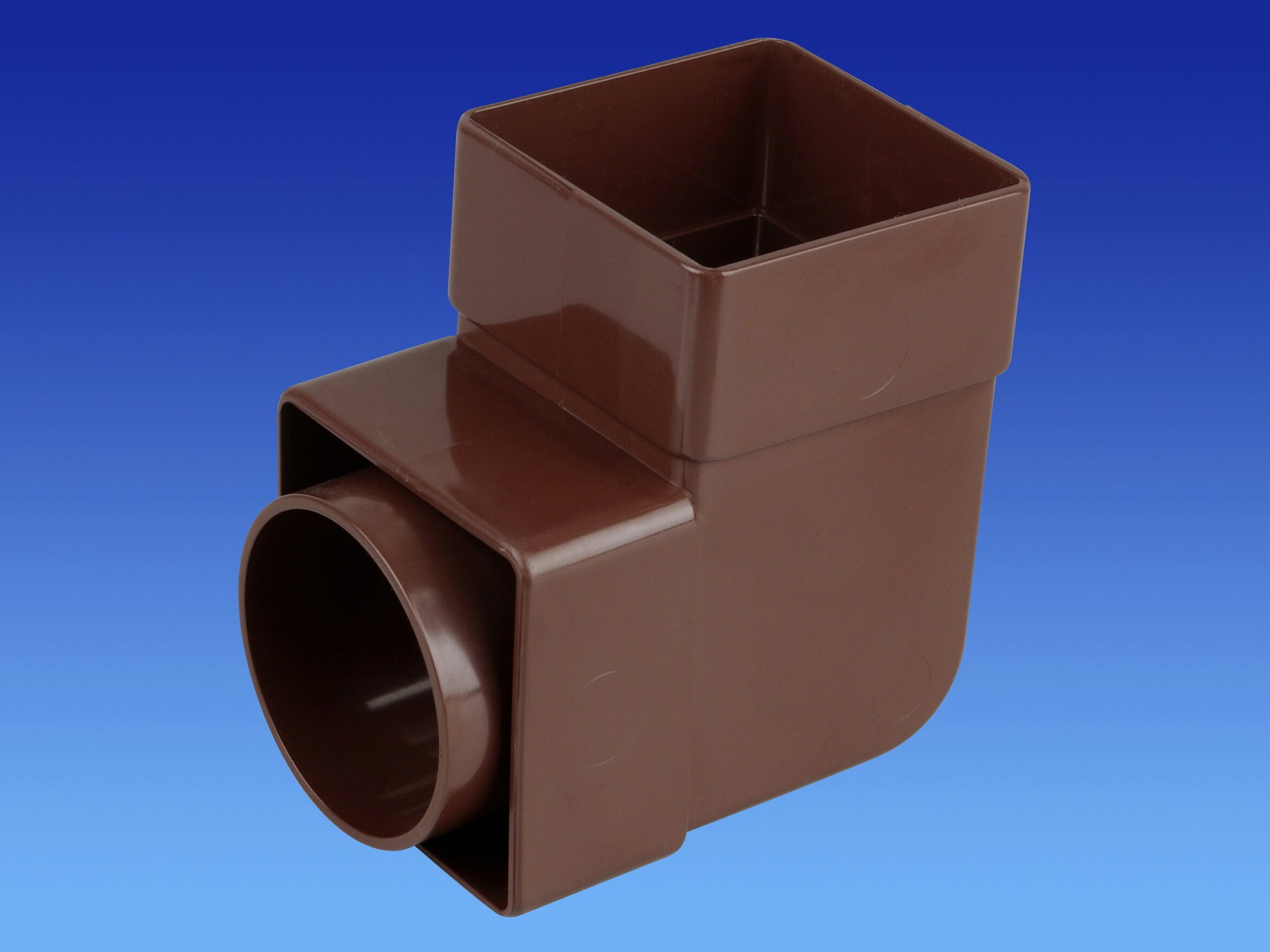 Wavin OSMA 4T862 Brown Pipe Bend/Elbow - 87.5 deg for 61mm Square downpipes