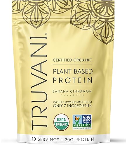 Amazon.com: Truvani Vegan Pea Protein Powder | Banana Cinnamon