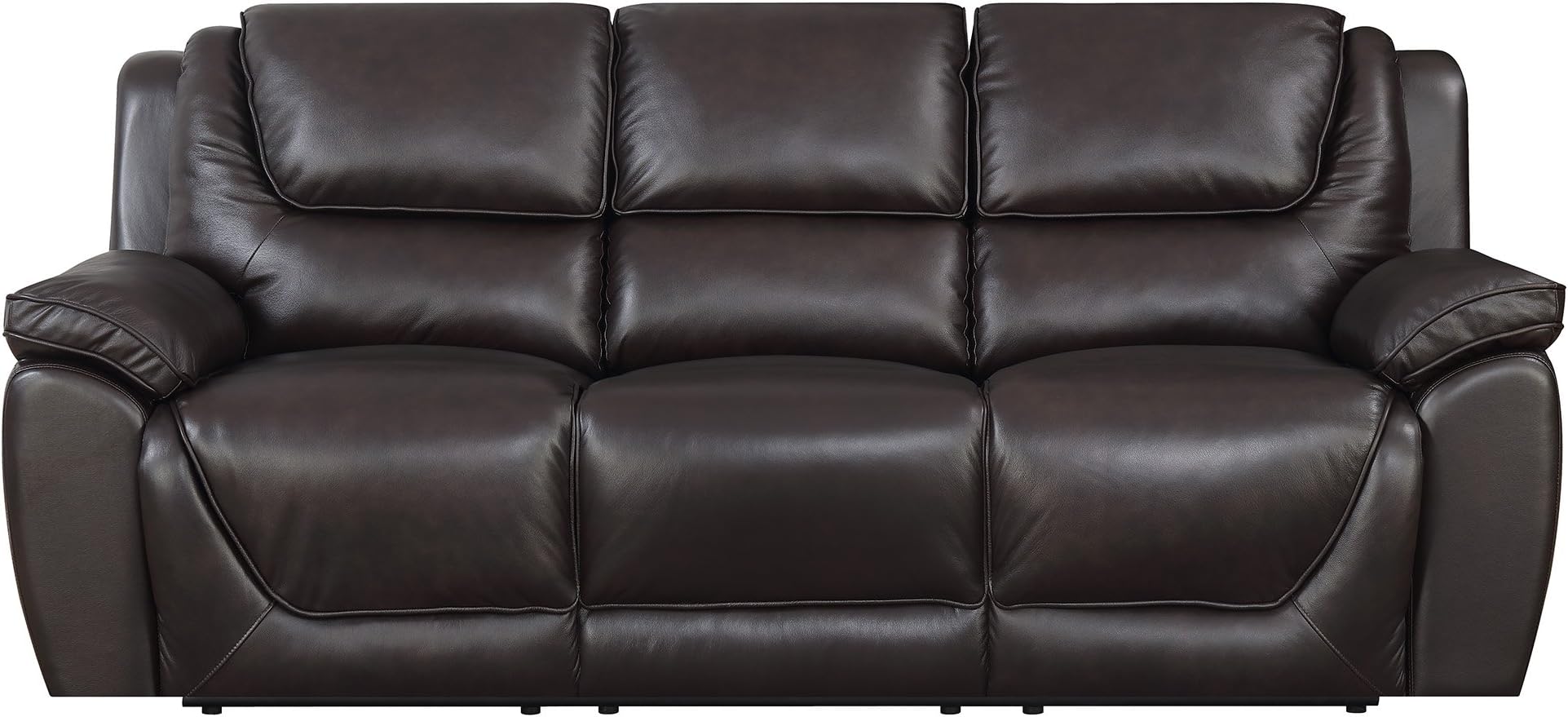 MorriSofa Saddie Power Reclining Sofa, 89" x 40.5" x 39", Chocolate