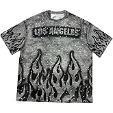 RoseSeek Boy's Letter Graphic Tees Short Sleeve Crewneck T Shirts Vintage Y2K Summer Tops Streetwear