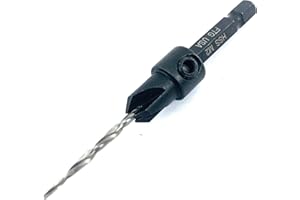 FTG USA Adjustable Wood Countersink Drill Bit #4 (7/64") Tapered Drill Bit for Woodworking