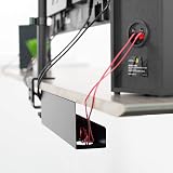 VIVO Under Desk Cable Management Tray 17 Inch Power Strip Holder Black view 2