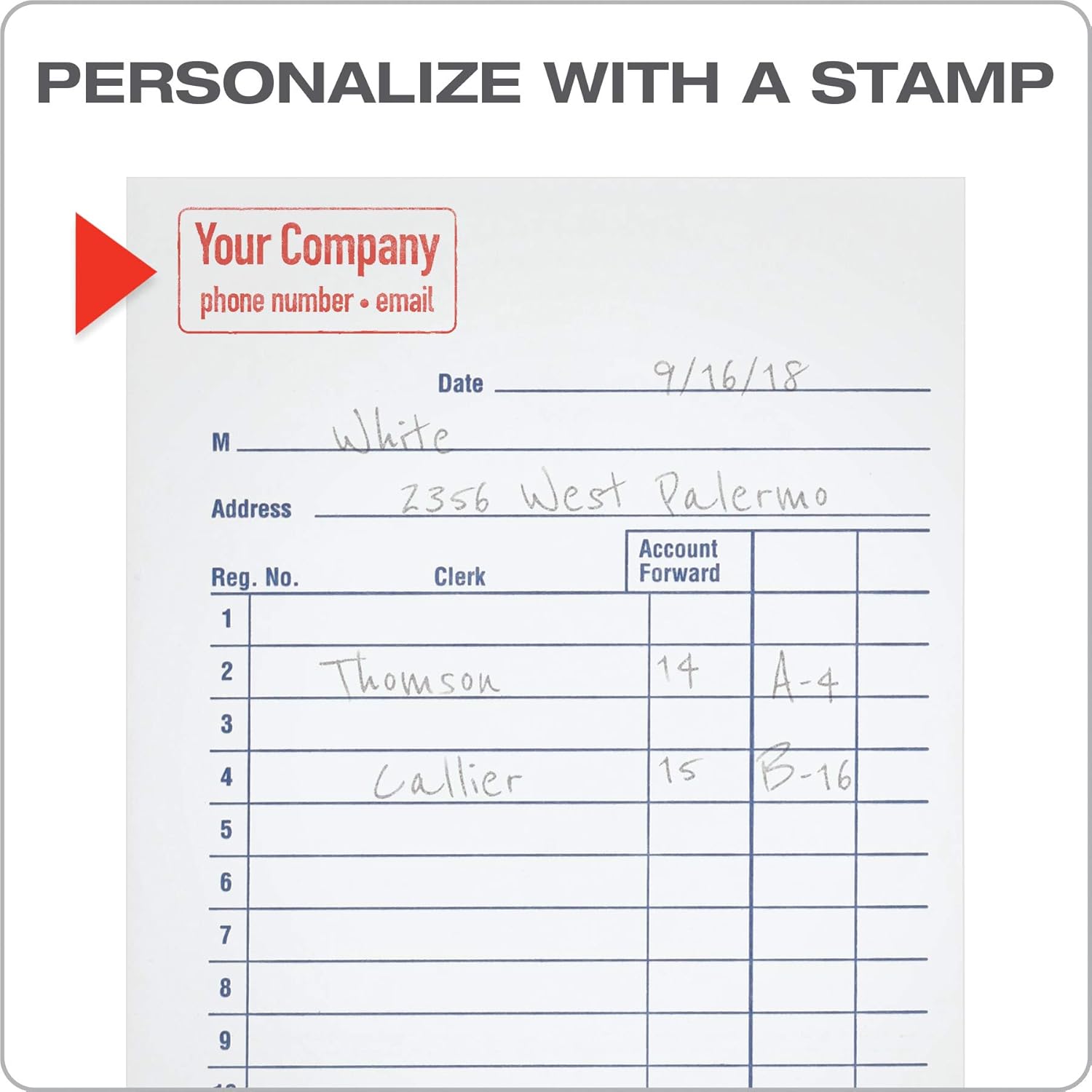 Adams General Purpose Sales Book, 2-Part, Carbonless, White/Canary, 3-11/32" x 5-5/8", 50 Sets per Book, 10 Pack (DC3510) : Blank Receipt Forms : Office Products