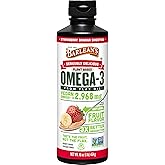 Barlean's Vegan Omega 3 6 9 Flaxseed Oil Liquid Supplement, Strawberry Banana Smoothie, Flax Seeds Oil with 2,968 mg ALA Fatty Acid, Non-GMO and Gluten Free, 16 oz