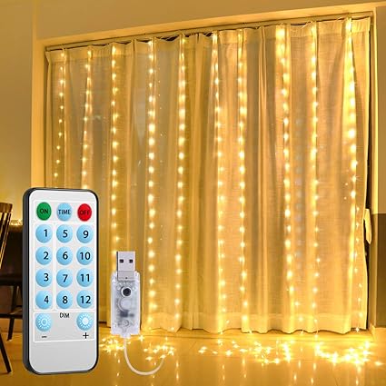 Oria Curtain Light 300 Led Window String Light 3m X 3m Starry