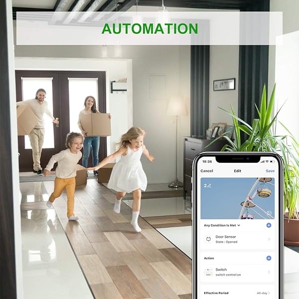 Mini Interruptor WiFi Maxcio Interruptor Luz Inalmbrico Inteligente Conmutador WiFi Temporizador Control de Smart Life Compatible con Echo Dot Google Home2 Pack