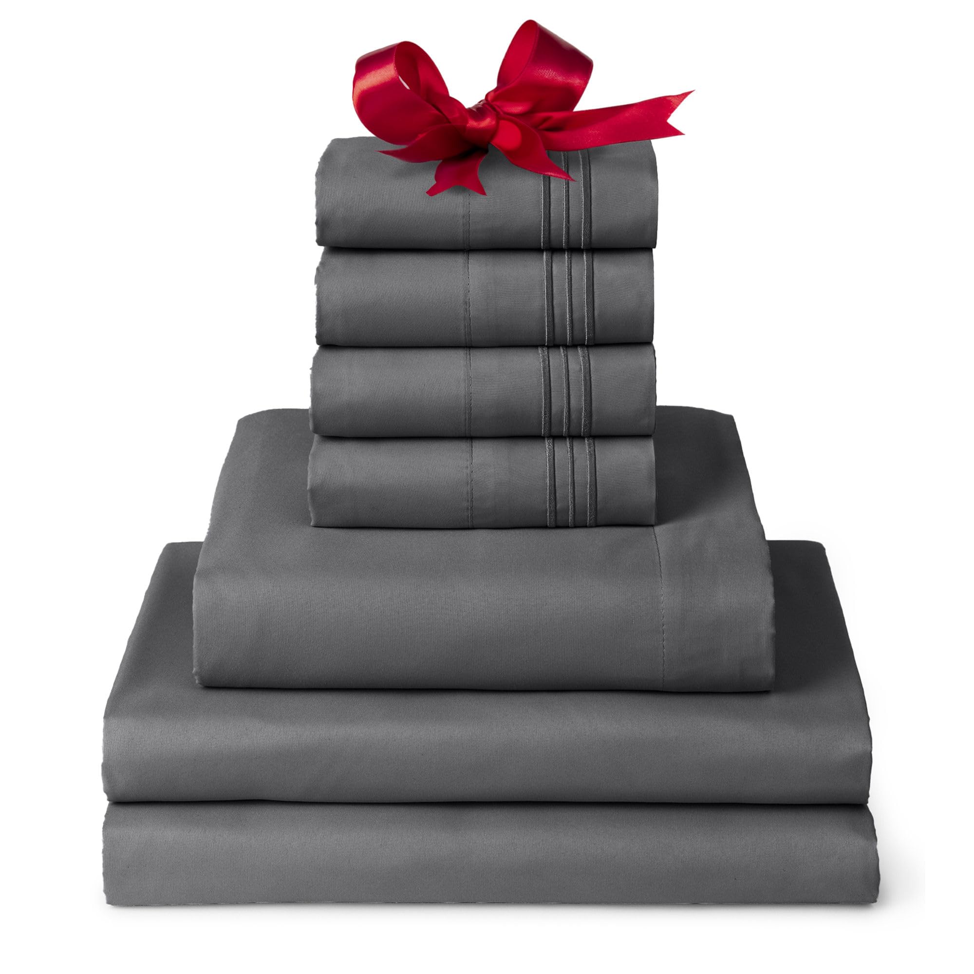 Mellanni Iconic Split King Sheet Set - 7-Piece Bed