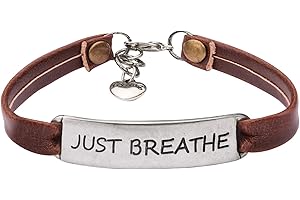 Yiyang Christian Gifts Leather Bracelet for Women Inspirational Faith Bible Verse Religious Jewelry Christmas Birthday Baptism Gift for Women