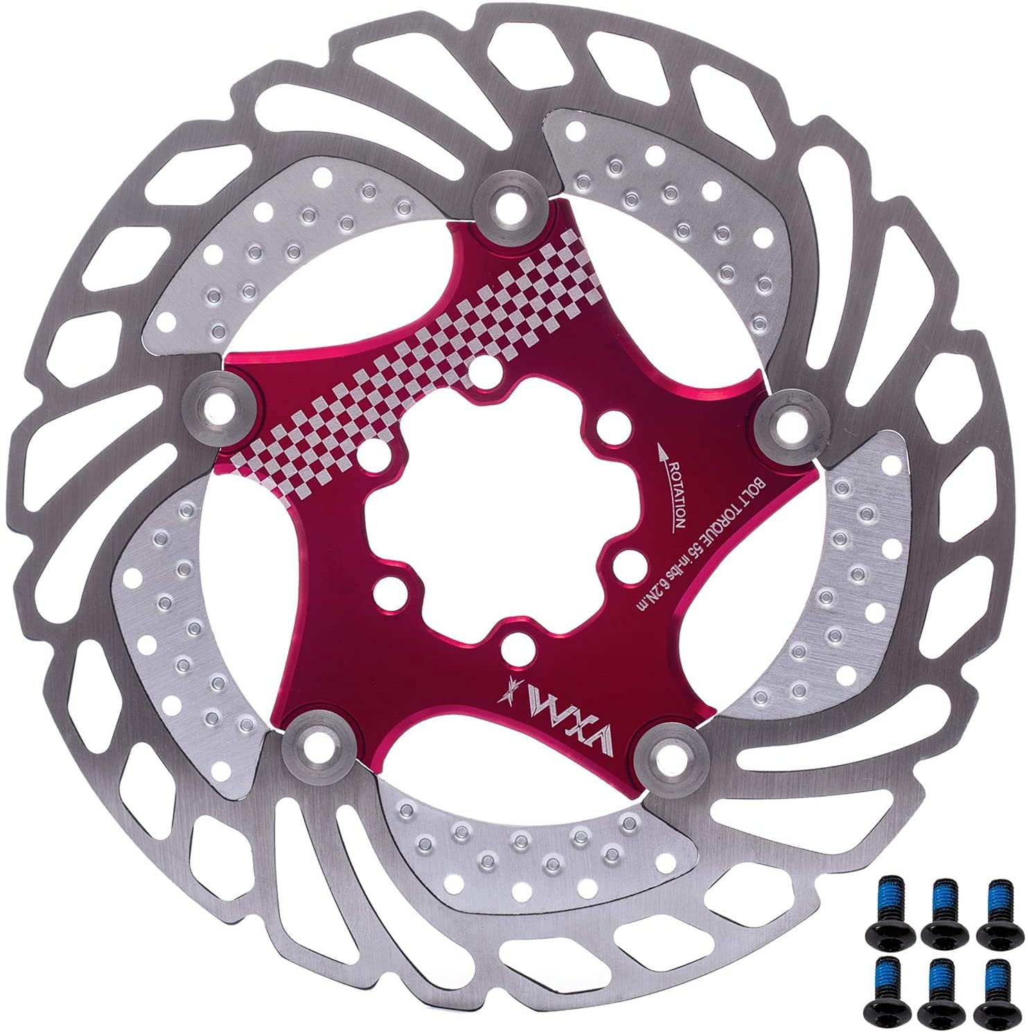 YBEKI Premium Floating Disc Brake Rotor (140/160/180/203mm) - 7075-T6 Aircraft Aluminum Core & Stainless Steel - 72° 6-Bolt Design for MTB/Road/BMX - Enhanced Heat Dissipation & 0.08mm Precision