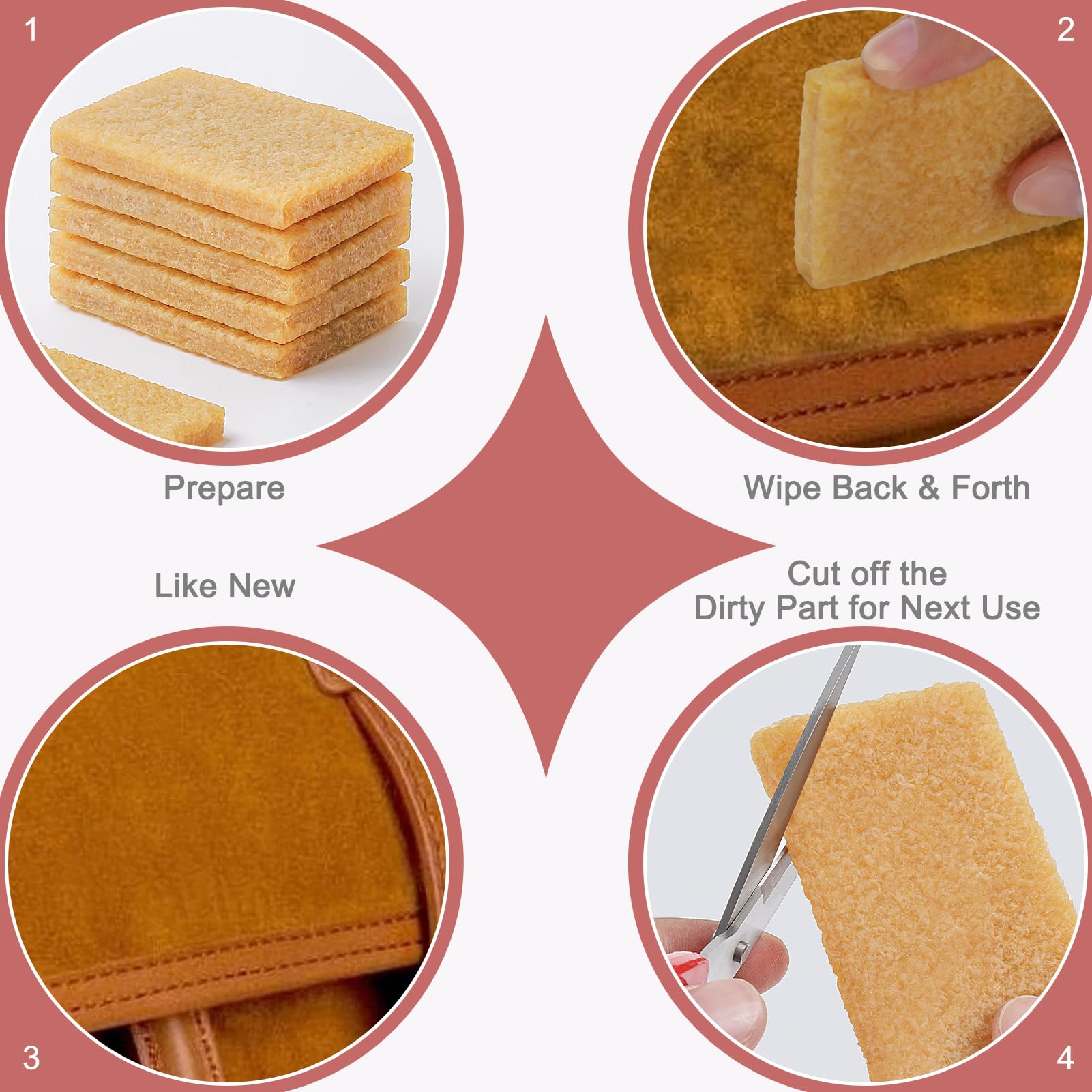 9PCS Artist Adhesive Remover Erasers - Natural Rubber Lift Tool for Glue, Sticker & Oil Paint Residue on Paper, Canvas, Plastic - Crafting & Painting Correction