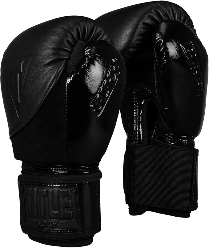 TITLE BLACK BlitzFit Boxing Gloves, Black, 12 oz