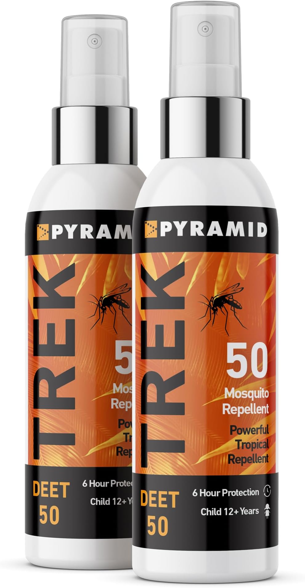 Pyramid Trek 50 Insect Repellent 50% DEET 2x100ml Unscented 6h