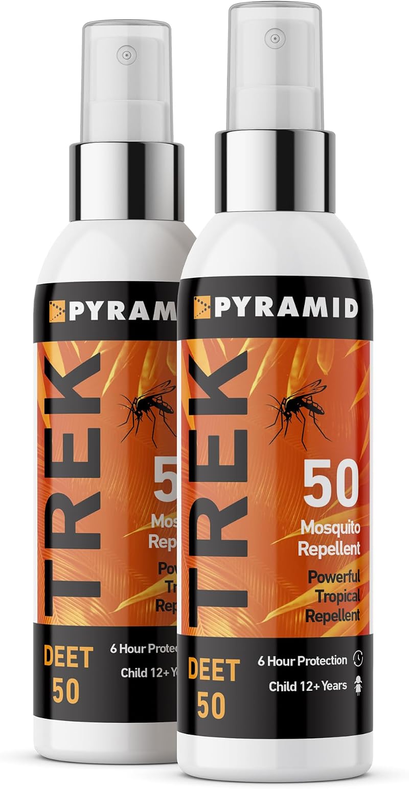Pyramid Trek 50 Insect Repellent 50% DEET 2x100ml Unscented 6h