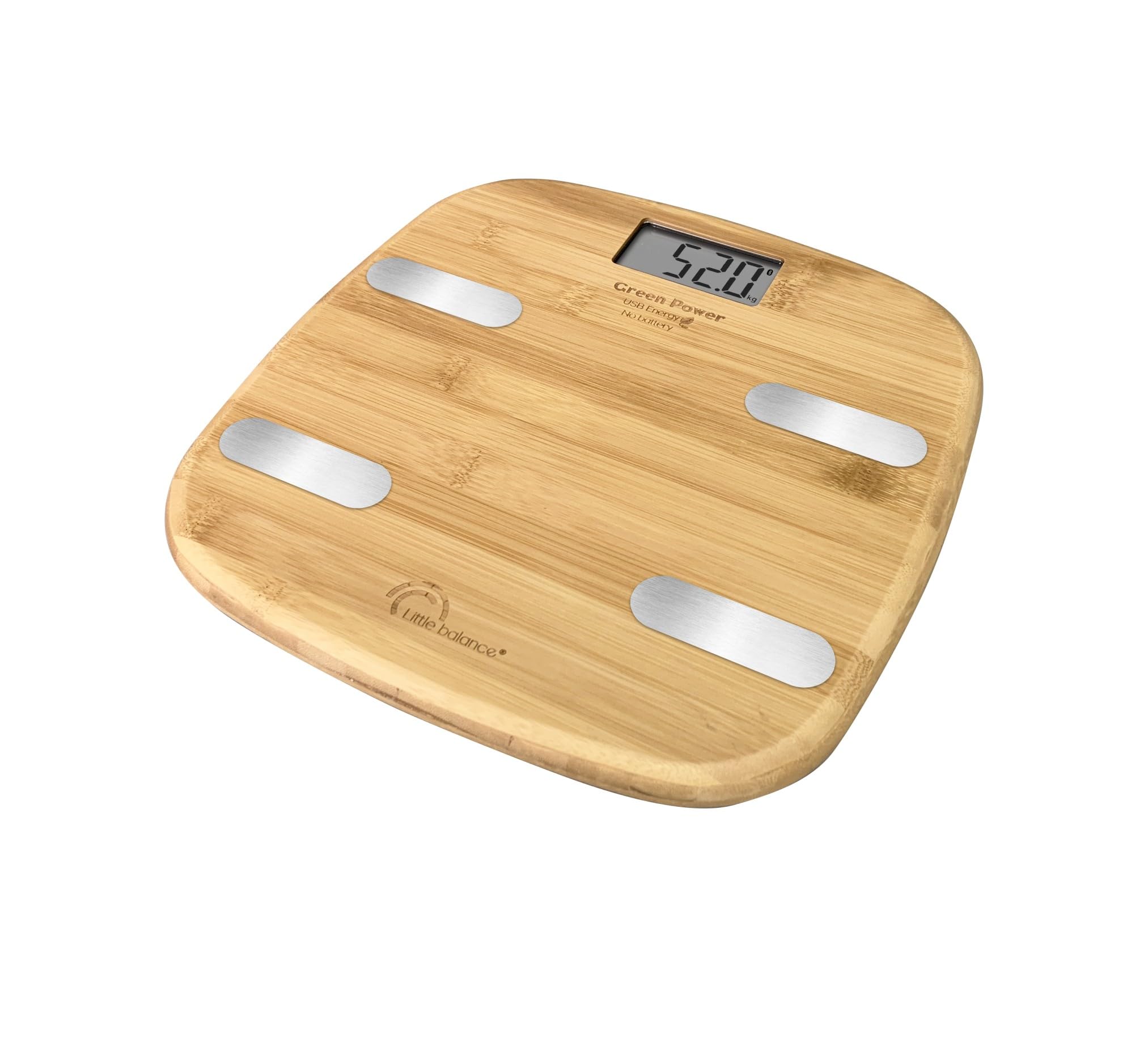 LITTLE BALANCE 8359 Fitdays Bambou USB Impedance Meter Connected Without Battery, Bamboo