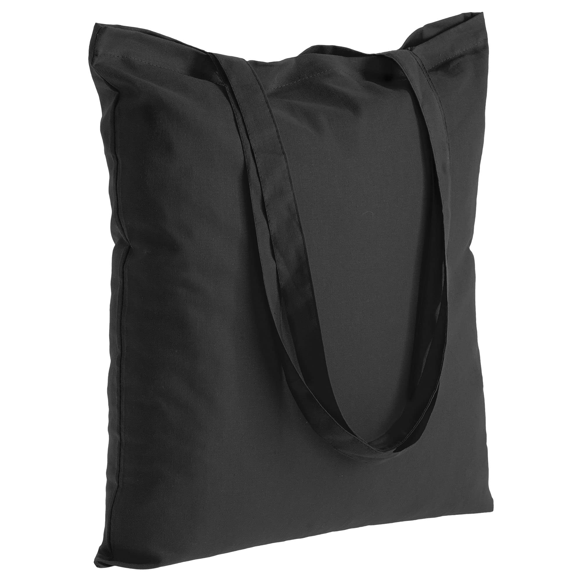 POLHIM Cotton_bag_140_38x42cm Unisex Cotton Bag, Black, 1 piece, Minimal