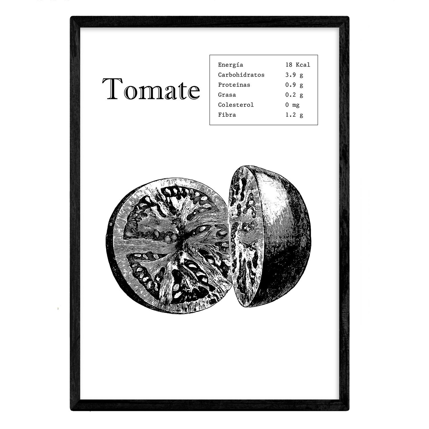 Nacnic Tomato Poster Pictures of fruit and vegetables. A4 size — image 1