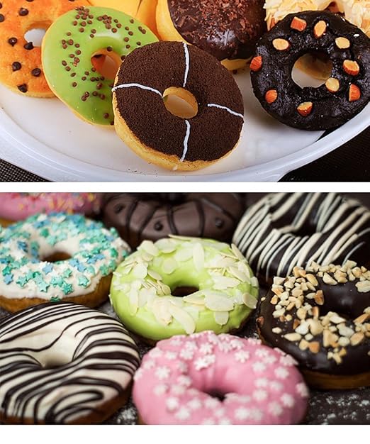 Silicona Donut molde, Hace 6 tazas, Full size Donuts de y sin BPA ...