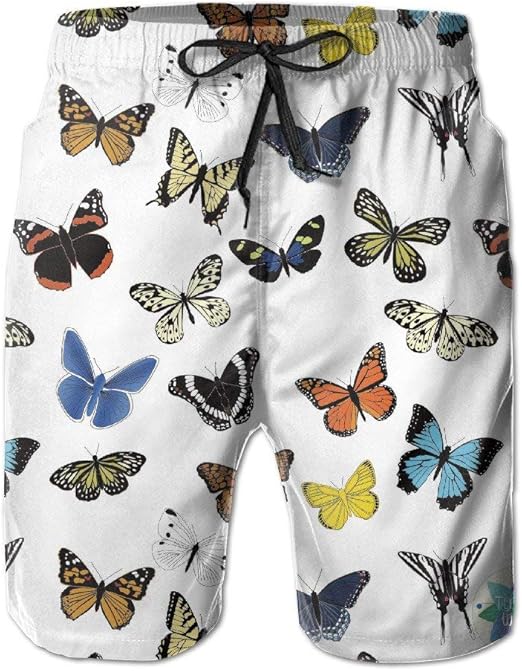 YUJINKANG Flamingo Coconut Tree Hombre Bañador Moda 3D Impreso