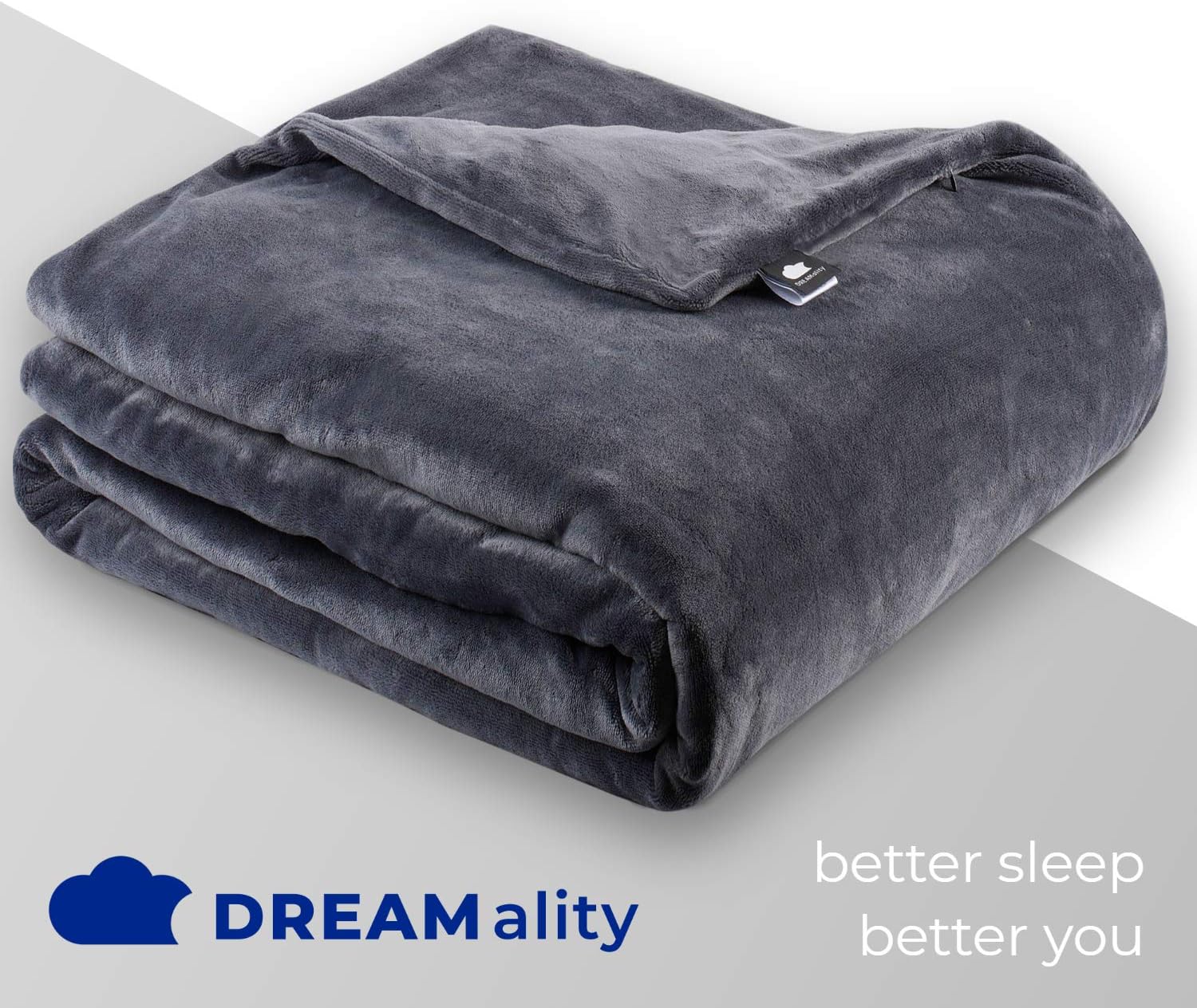 DREAMality Premium Weighted Blanket Cover - Fits 60"x80" Queen Size Weighted Blanket Adult or for Kids - Microplush Fleece Duvet Throw Covers for Heavy Blankets - Removable & Machine Washable