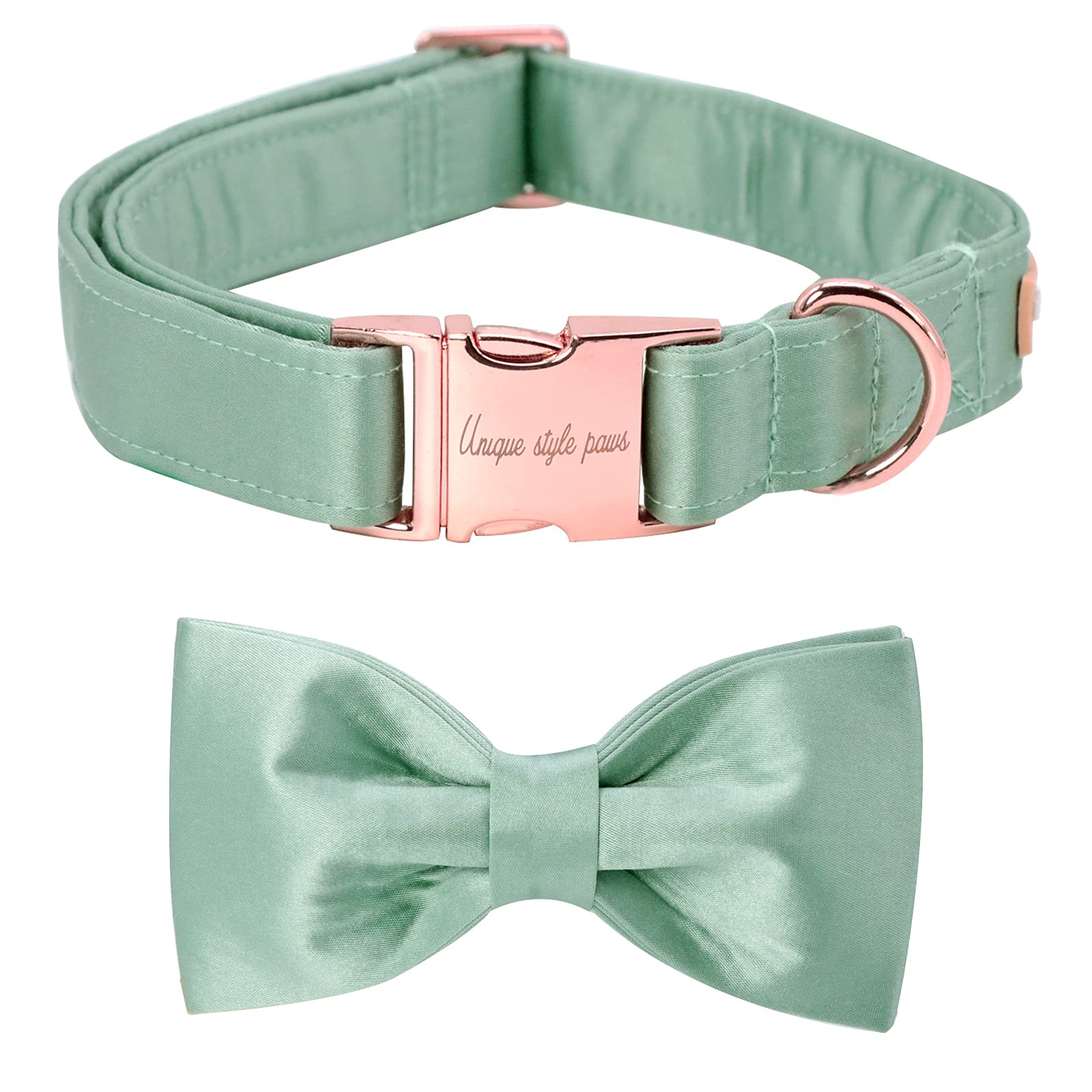 Unique style paws Dog Collar, Silk Dog Collar with Bow, Soft Dog Bowtie Adjustable Girl or Boy Pet Collar Gift for Small Medium Large Dogs