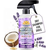 Bodhi Dog Waterless Shampoo - No Rinse Dry Shampoo for Dogs &amp; Cats - Naturally Neutralizes Pet Smelly Odor - Safe for Puppies, Allergies &amp; Sensitive Skin - Made in USA - Lavender (17 Fl Oz)