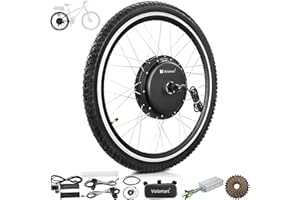 Voilamart Electric Bicycle Wheel Kit 26" Hub Motor Wheel 48V 1000W E-Bike Conversion Kit Cycling Hub Motor with Intelligent Controller and PAS System(Without Battery)