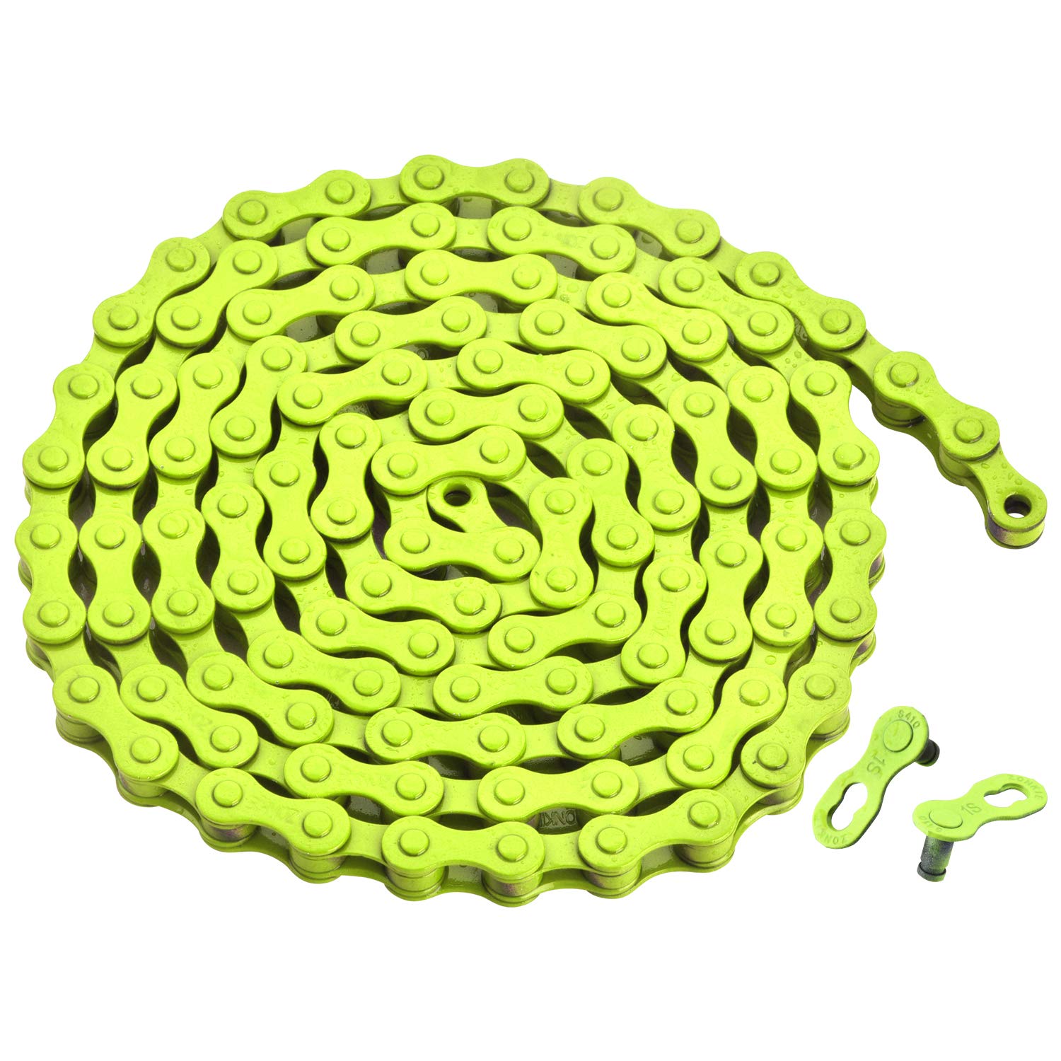 zonkie Single-Speed Bicycle Chain 1/2 x 1/8 Inch 116 Links (Yellow, 1/2" ×1/8" 116 links)