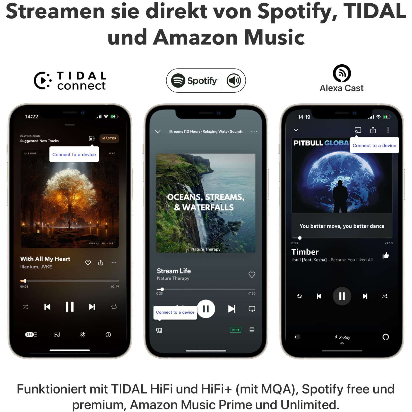 WiiM Pro AirPlay 2 Receiver, Chromecast Audio, WiFi Multiroom Streamer, funktioniert mit Alexa, Siri und Google Assistant, streamt Hi-Res Audio von Spotify, Amazon Music, Tidal und mehr Bluetooth 7