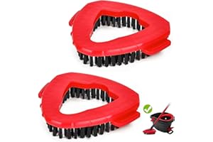 2 Pack Spin Scrub Brush Compatible for Oceda EasyWring 1 Tank System, Shower Scrubber Replacement Head, Hard Bristle Cleaning