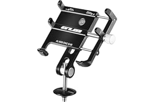 GUB Bicycle Phone Mount on Fork Stem, CNC Aluminum Bike Phone Holder Adjustable Phone Mount for Bike Compatible with iPhone 1