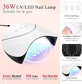 VANREESA Gel Nail Polish Kit with 36W UV Lamp, 18 Colours Soak Off Gels view 3