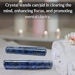 Amazing Gemstone Sodalite Crystal Wand Massage