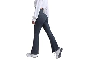 PrinStory Women's Flare Leggings High Waist Bootcut Pants Stretchy Casual Tummy Control Pants for Fall 2025 Trendy Clothing