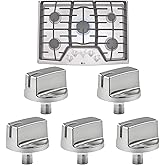 WUVYFWN 5Pack AEZ73293801 Burner Control Knob Compatible with LG Gas Range | Burner Control Knob Assembly Replaces EBZ60710601,2025031,AH3639420,EA3639420,AP5594929,PS3639420