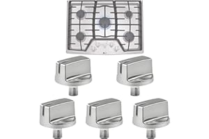WUVYFWN 5 Pack AEZ73293801 Burner Control Knob Replacement,Compatible with LG Range/Stove Gas Cooktop,Burner Control Knob Assembly Replaces EBZ60710601,2025031,AH3639420,EA3639420,AP5594929,PS3639420