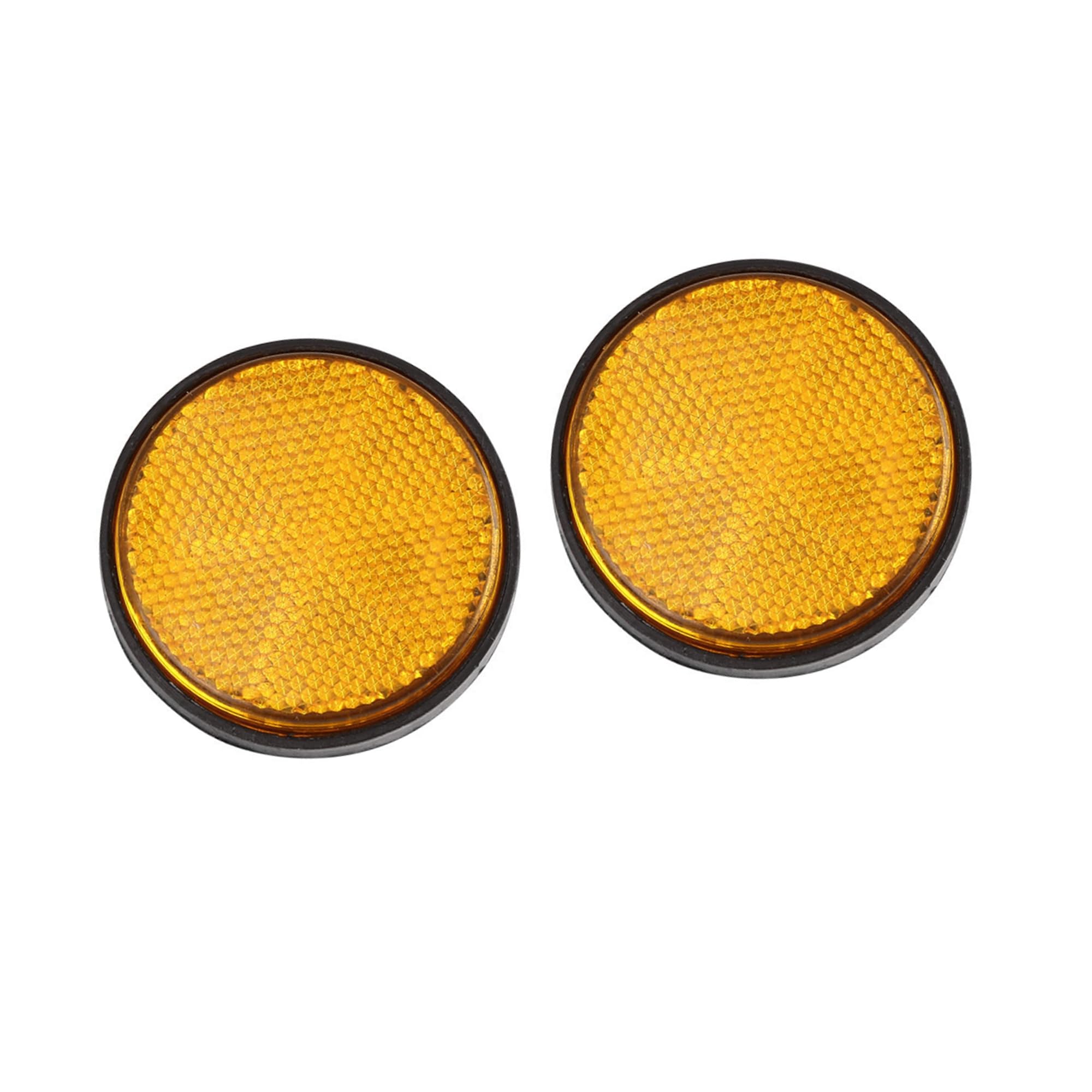 Photo 1 of REPAIROCK 2pcs 6mm Yellow Plastic Screw Mount Reflective Warning Motorcycle Reflector Auto Replacement Parts